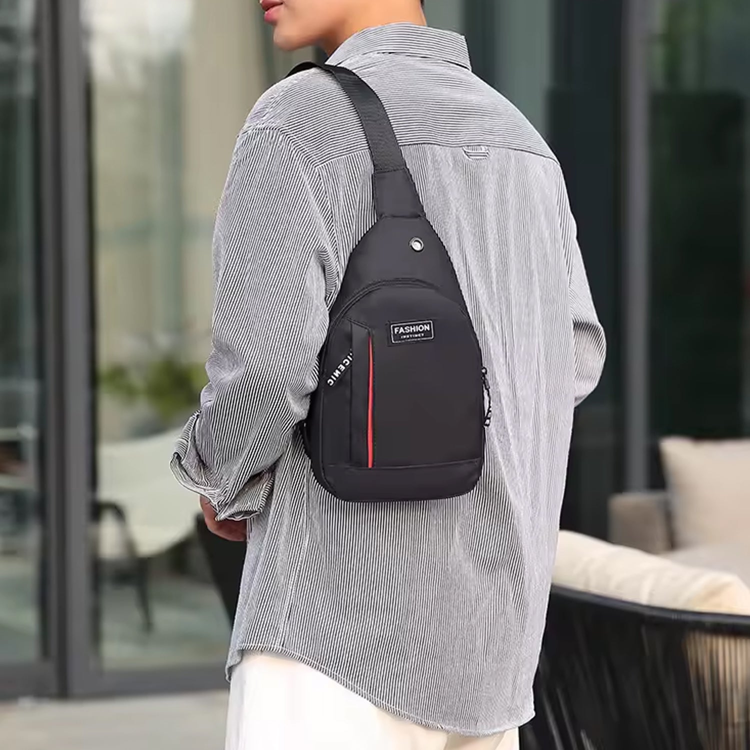 Waterproof Anti Theft Cross-body fanny pack waist bag, Shoulder Bags Chest Men Casual fashion USB Charging earphone hook Sling Travel Bag (1 Pc) Waterproof Anti Theft Cross-body fanny pack waist bag, Shoulder Bags Chest Men Casual fashion USB Charging earphone hook Sling Travel Bag (1 Pc)
